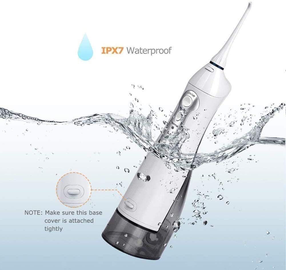Cordless Dental Oral irrigator, Portable and Rechargeable IPX7 Waterproof Water Flosser for Home and Travel, Braces & Bridges Care, 3 Modes