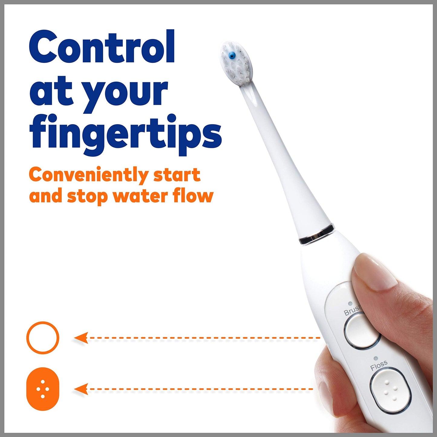Waterpik Sonic-Fusion Professional Flossing, Electric Toothbrush & Water Flosser Combo in One, SF-02, White