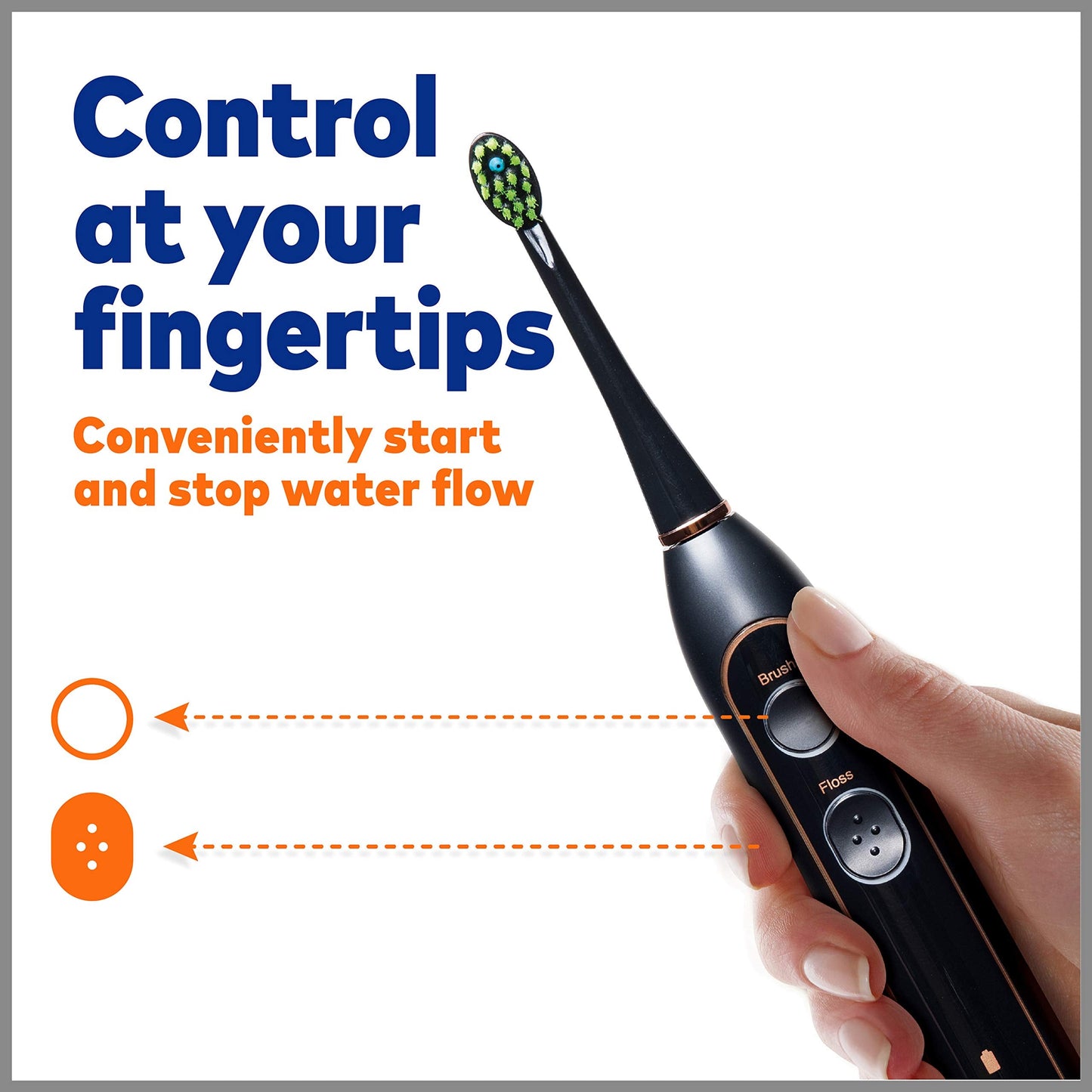 Waterpik Sonic-Fusion Professional Flossing Battery Powered Electric Toothbrush, Black, (Pack of 1)