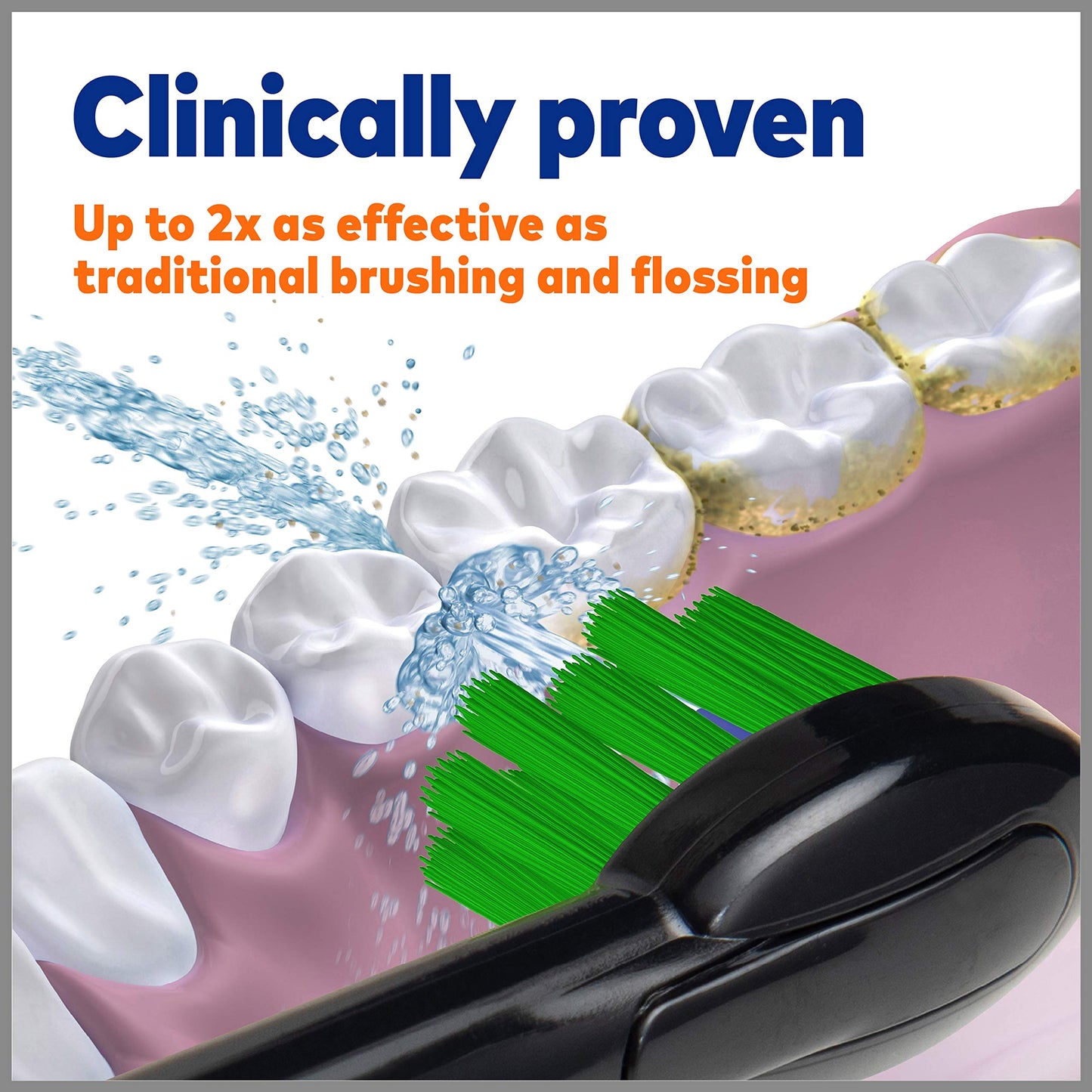 Waterpik Sonic-Fusion Professional Flossing Battery Powered Electric Toothbrush, Black, (Pack of 1)
