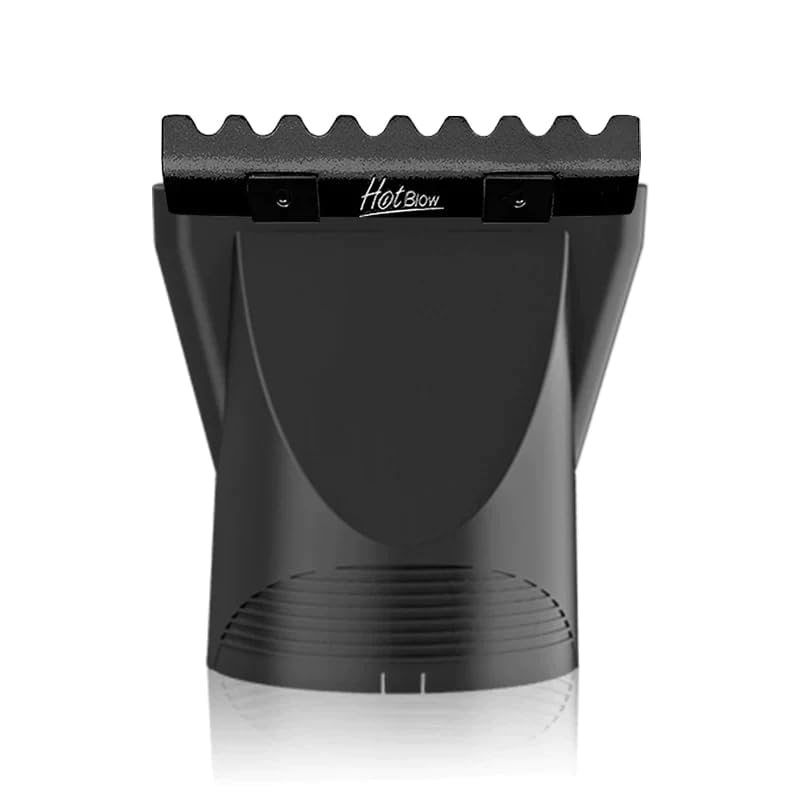 Turbo Power TwinTurbo 3900 Advanced Ionic & Ceramic Eco Friendly Jade Hair Dryer and M Hair Designs Hot Blow Attachment Black (Bundle 2 Items)