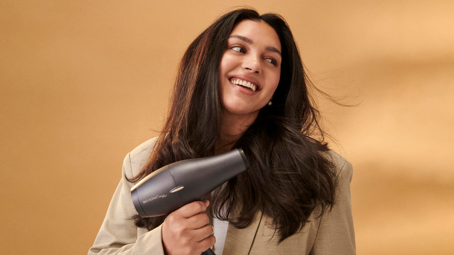 Bio Ionic GoldPro Hair Dryer, Blue, Moisturizing Heat Technology & 24K Gold MX, Ultra-Powerful 1875W AC Motor, Lightweight Blow Dryer with Ergonomic Handle, Multi-Speed Professional Hair Dryer