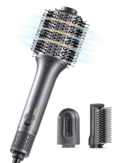 TYMO Hair Dryer Brush Blow Dryer Brushes in One, Hot Air Brush with 3 Barrels as Dryer Volumizer Straightener Styler, 110000 RPM High-Speed Blow Out Brush, 200M Negative Ions for Smooth Frizz-Free