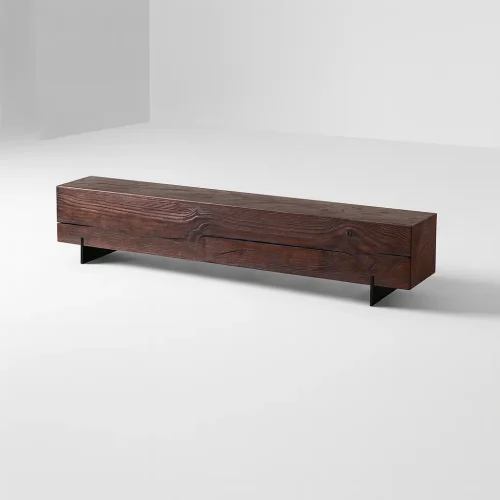 Modern Solid Wooden Block Bench For Living Room