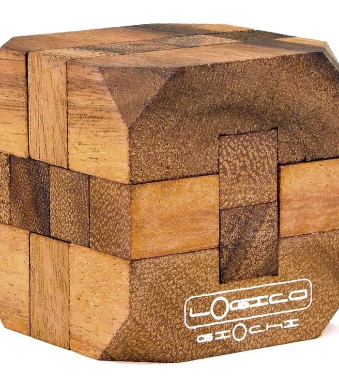 Diamond Shape Wooden Interlocking Cube Puzzle